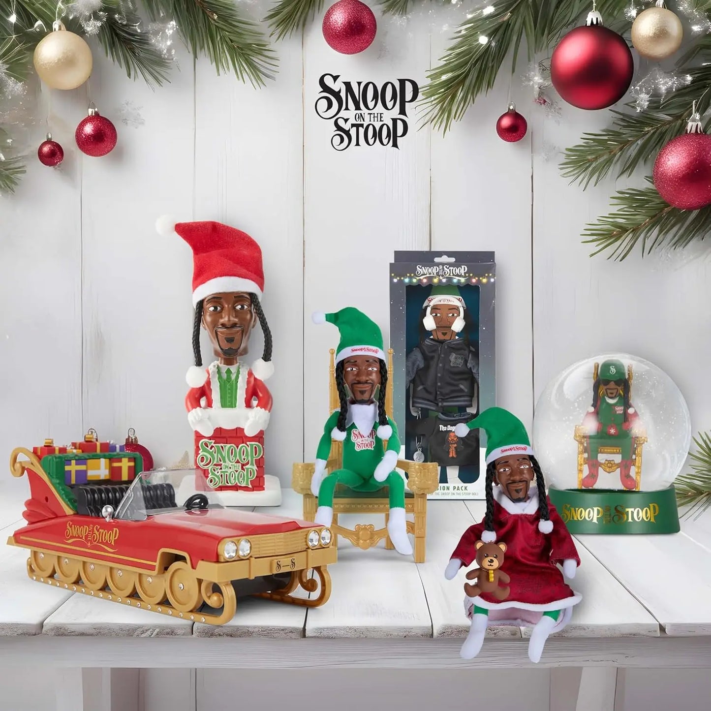 Snoop Dogg Snoop on The Stoop 2025 Christmas Elf, Shelf Decor 12”  Christmas Doll Collectible Figurine Christmas Gift