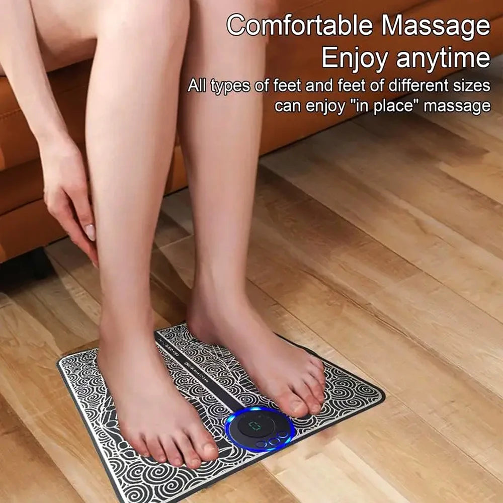 Foot Massager EMS Rechargeable Massage Mat Foot Relaxation Pads Electric Foot Massage Tool To Relieve Sore Feet Home Fitness