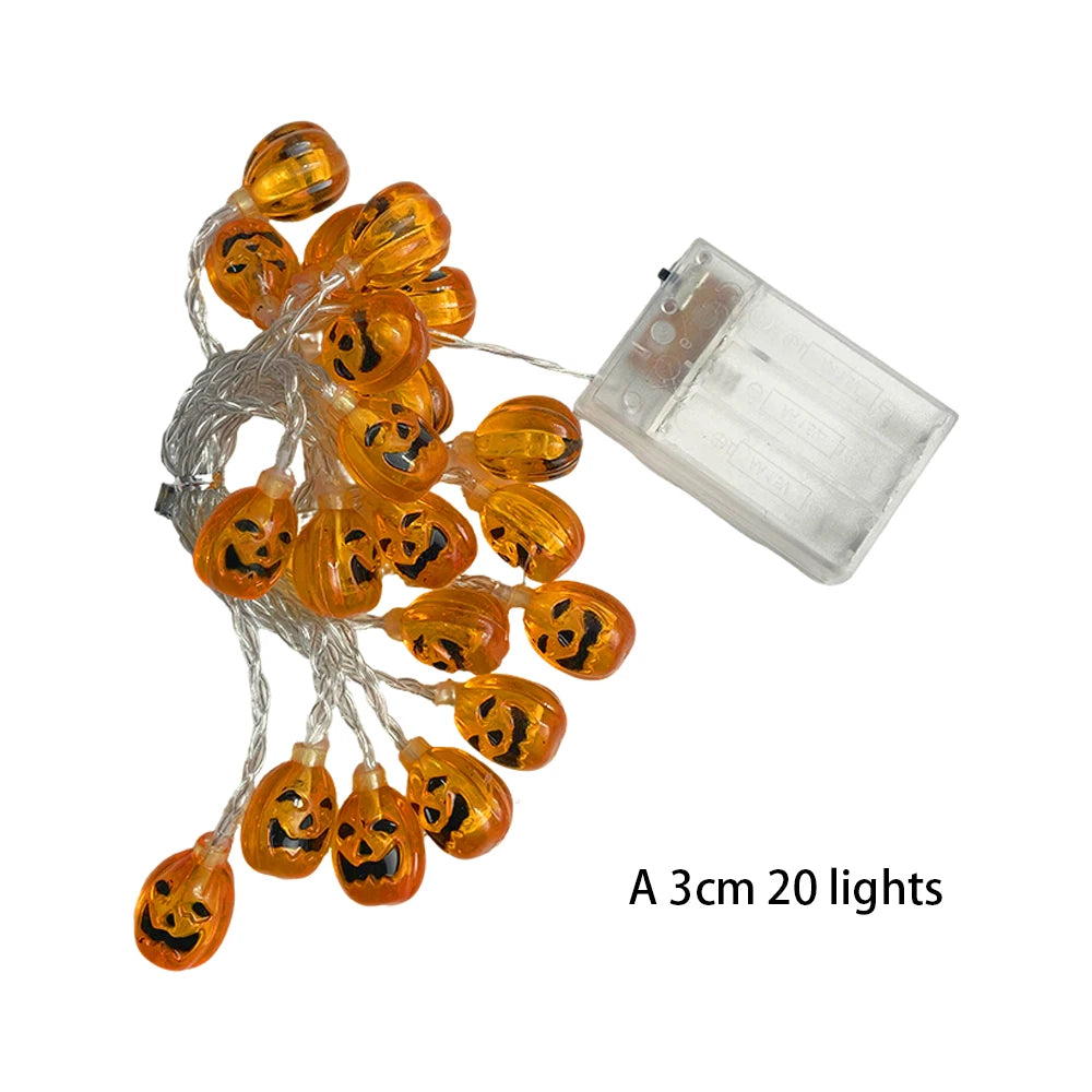 1PCS Halloween Party Home Indoor Outdoor 1PC Halloween 3M 20 LED Battery Powered String Lights With Pumpkin Shape
