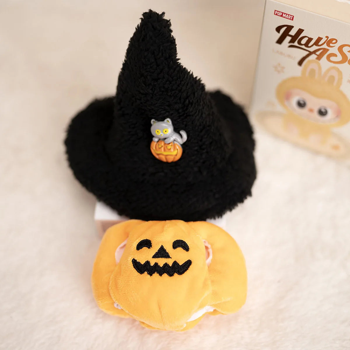 Cute Doll Plush Set for Labubu Doll Clothes Halloween Pumpkin Devil Bear Doll Costume Trendy Accessories Fashion Style