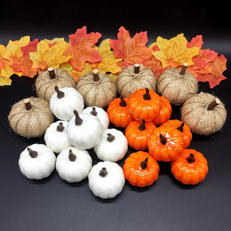 6PCS/Lot Simulated Pumpkin Yellow/White Available DIY Decoration Photography Prop for Thanksgiving Halloween Atmosphere Gift ZYF