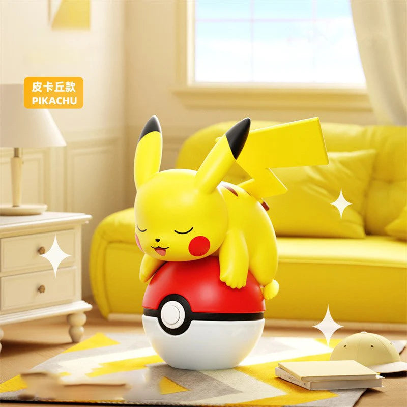 Authentic Pok é mon Pok é Ball Night Light Doll Handmade Pikachu CHARMANDER Doll Model Ornament Children's Toy Christmas Gift