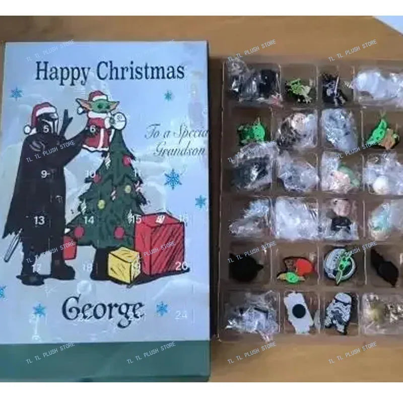 2025 Star Wars 24 Days Advent Calendar - Yoda Robot Doll Countdown Calendar for Kids Home Festival Decoration Christmas Gift