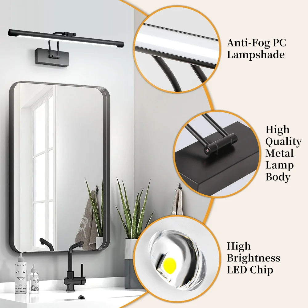2025 NEW Wall Lamp Bathroom Mirror Light Led Waterproof For Make-up Modern Home Decoration Indoor Vanity Mirror Lamp Wash Basin