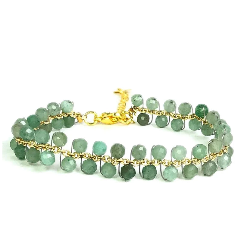 natural multifaceted 3-4mm stone Tourmaline garnet crystal quartz bracelet Women Jewelry Party /Wedding Luxury Gift Set Handwork