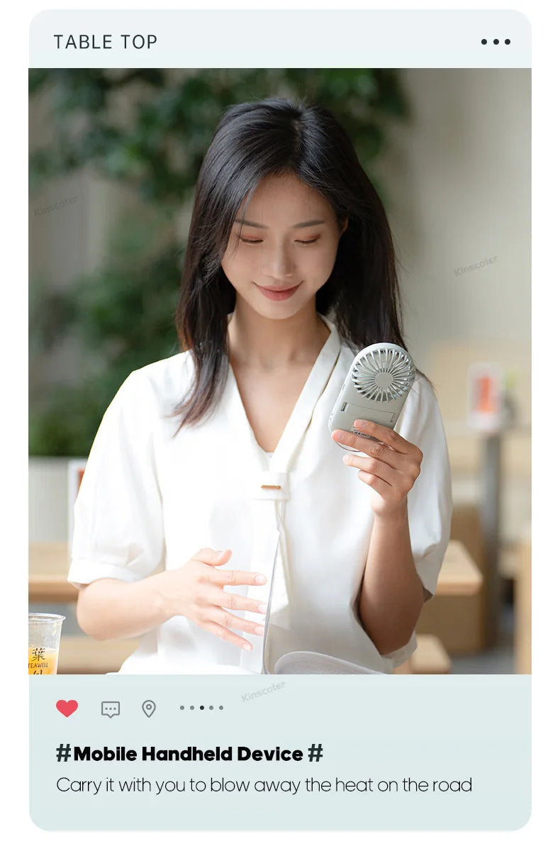 Pockets Mini Portable Fans Handheld USB Rechargeable Hand Fan Mini Desktop Air Cooler Outdoor Fan Cooling Travel Ventilation