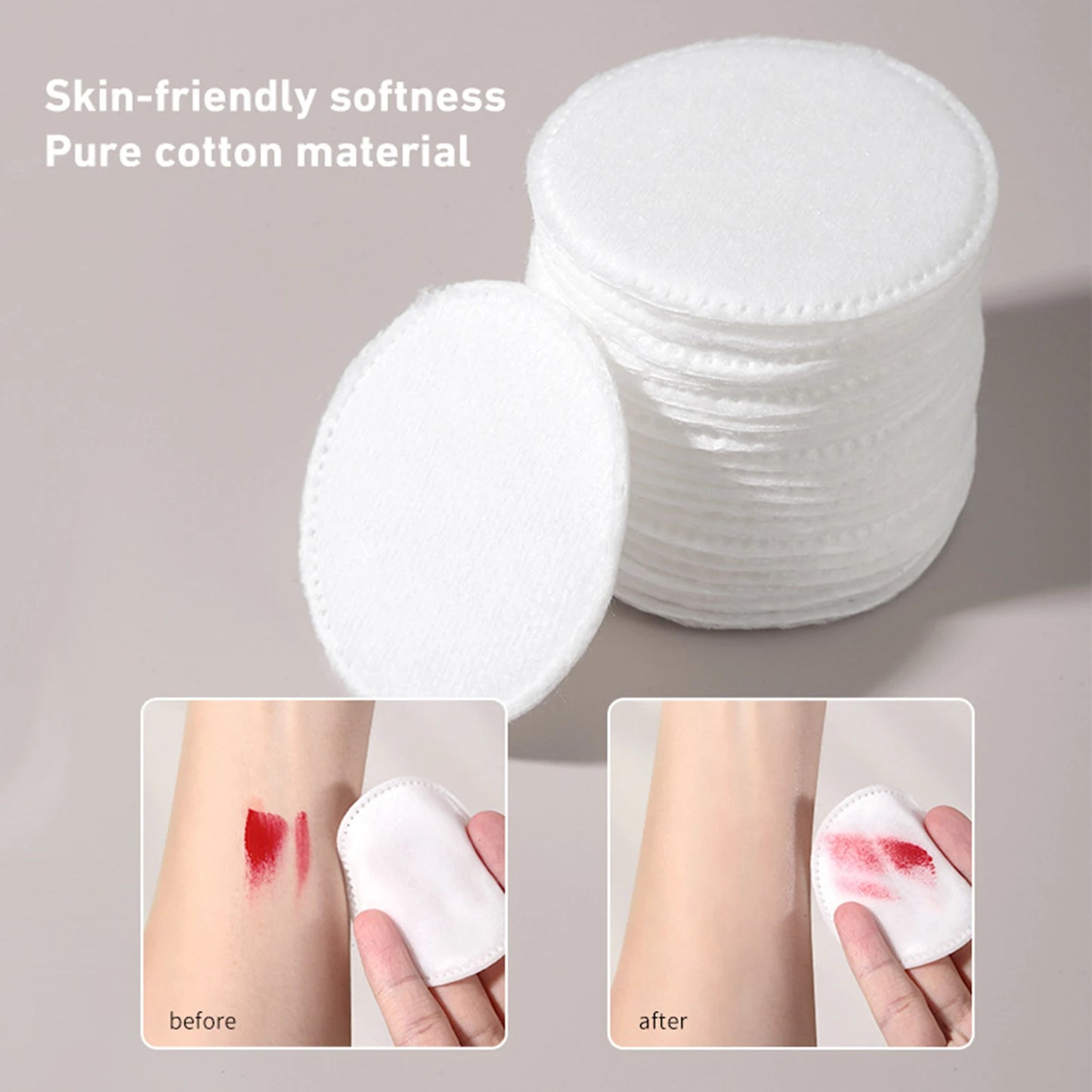 80/100/150Pcs Cotton Pads Disposable for Facial Make Up Nail Polish Remover Round Soft Face Cleansing Remover Makeup Tools