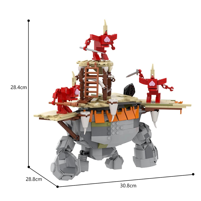Rock Monster Model MOC Complete Assembly Building Blocks DIY Creative Toy Halloween and Christmas Gift