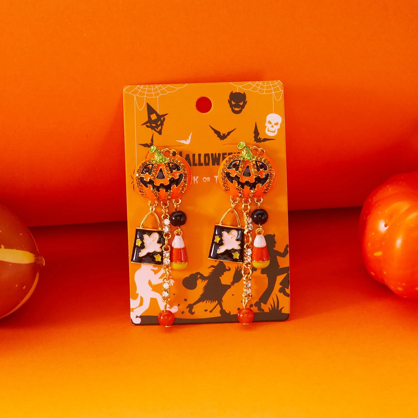 Creative Halloween Earrings For Women Zinc  Halloween Pumpkin Earrings Dangle Fashion Pumpkin Earrings Halloween Jewelry Gift