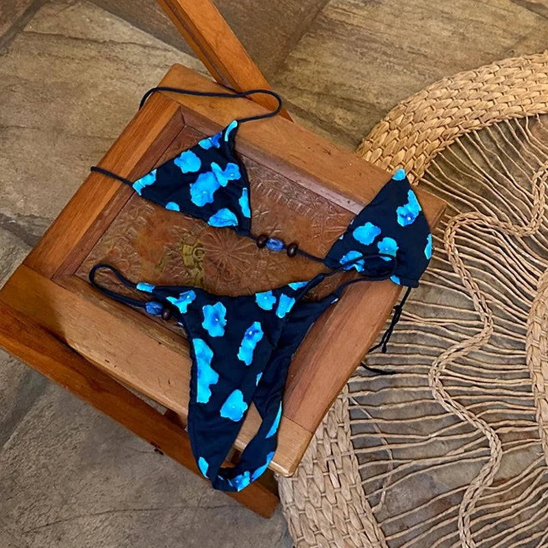 Bikinis 2025 Sexy Women Swimsuit Push Up Swimwear Print Bikini Set Micro Biquini Bathing Suit Swimming Suit Beachwear Female