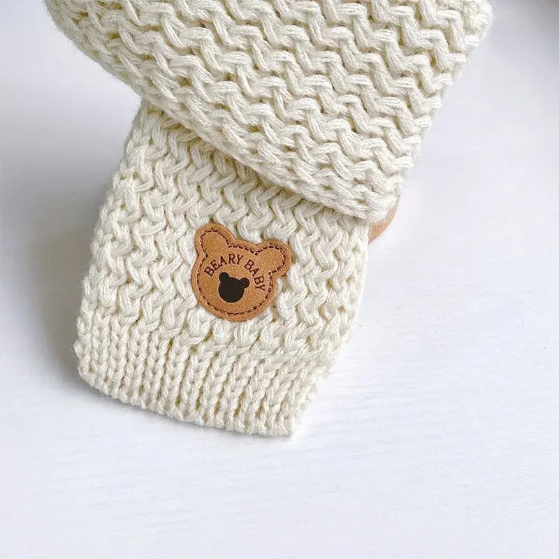 Kids Windproof Scarf Fleece Lined Warm Neck Cover Toddler Winter Scarf Christmas Gift Unisex Baby Outdoor Scarf Korean Cute