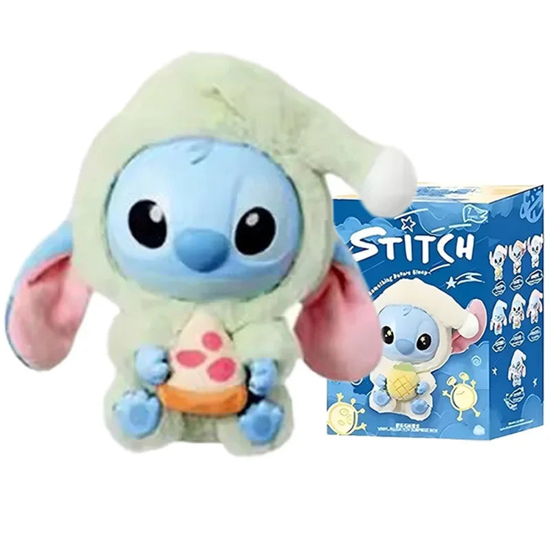 IN STOCK Stitch Eat Some Thing Before Sleep Series Blind Box Soft Stuffed Plush Kawaii Toy Pendant Doll Christmas Gift for Girls
