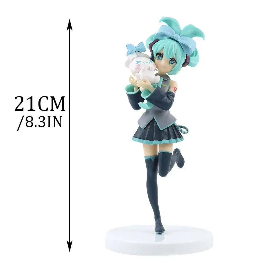Cute girl Hatsune Miku anime character fashionable suitable for desktop decoration ornaments doll Christmas gift PVC collectible