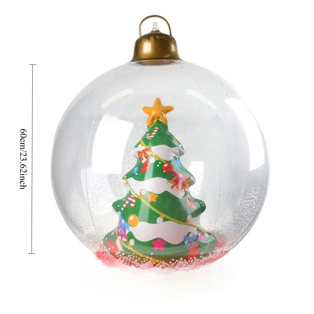 60CM/23.62inch Xmas Balls: Snowman, Christmas Tree & Santa Designs, Home/Yard Decor & Christmas Gift