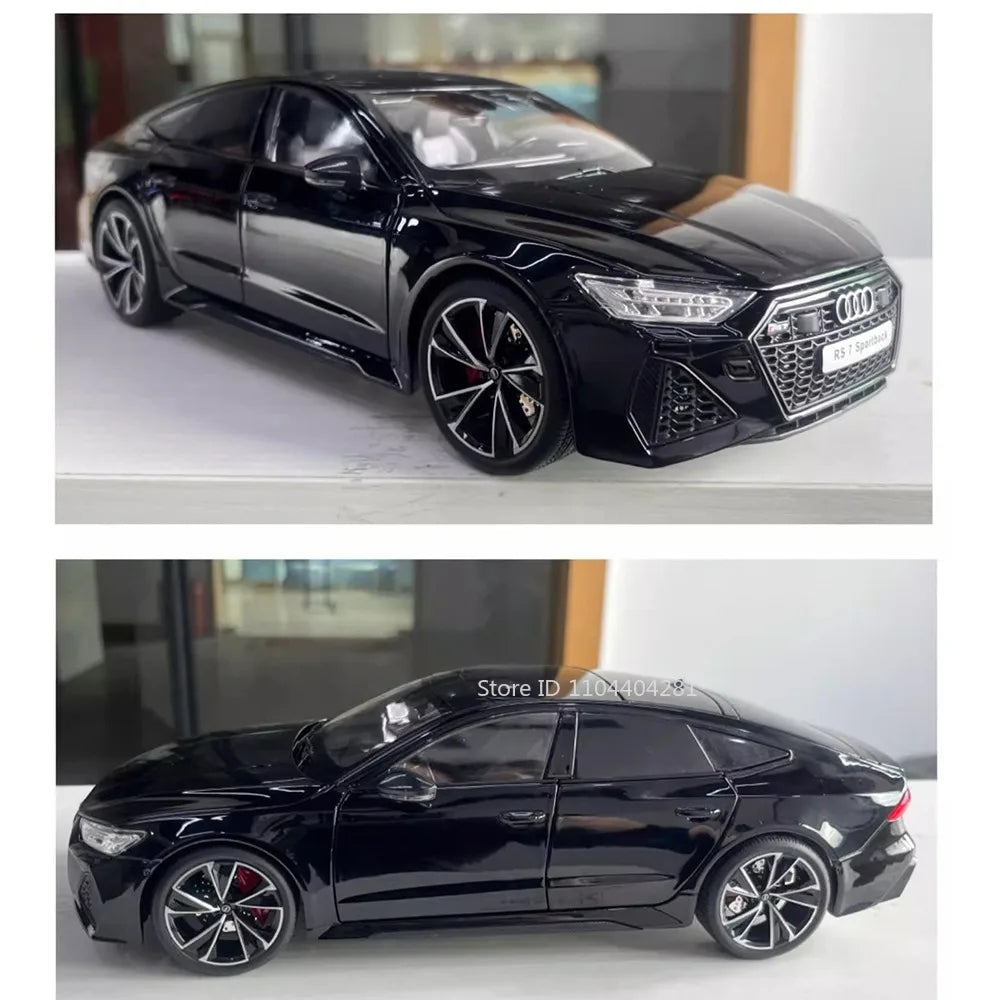 1:18 RS7 Range Rover Alloy Car Model Diecast Toy Sound Light 6 Doors Opened Shock Absorption Miniature Vehice Kid Christmas Gift