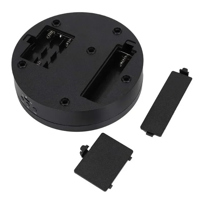 Electric 360 Degree Rotating Display Stand 3Speed Mirror Turntable Jewelry Stand Battery/USB Power Supply,Photography Shooting