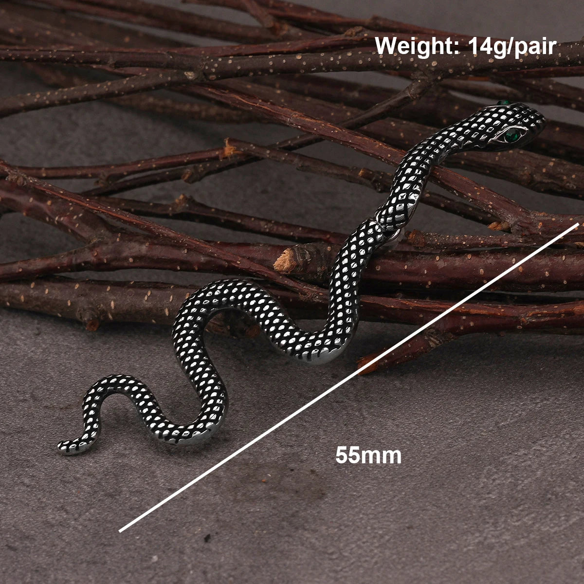 Stainless Steel Animal Snake Drop Earrings Men Women Fashion Creative Design Eardrop Jewelry Party Club Earring Gift for Boys
