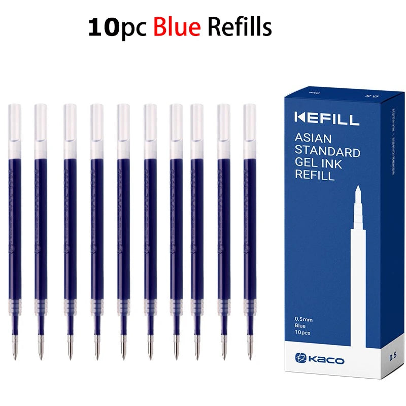KACO 2pcs Sakura Gel Pen Set Double Ball ST Tip Side-pressed Decompression Signature Pens, Limited Romantic Aesthetic Stationery
