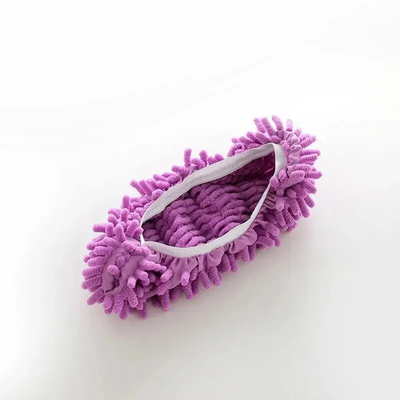 2 Pieces Of Chenille Mop Slippers Dust Removal Foot Socks Mop Cap Multifunctional Floor Cleaning Lazy Shoe Cover Dust Collector