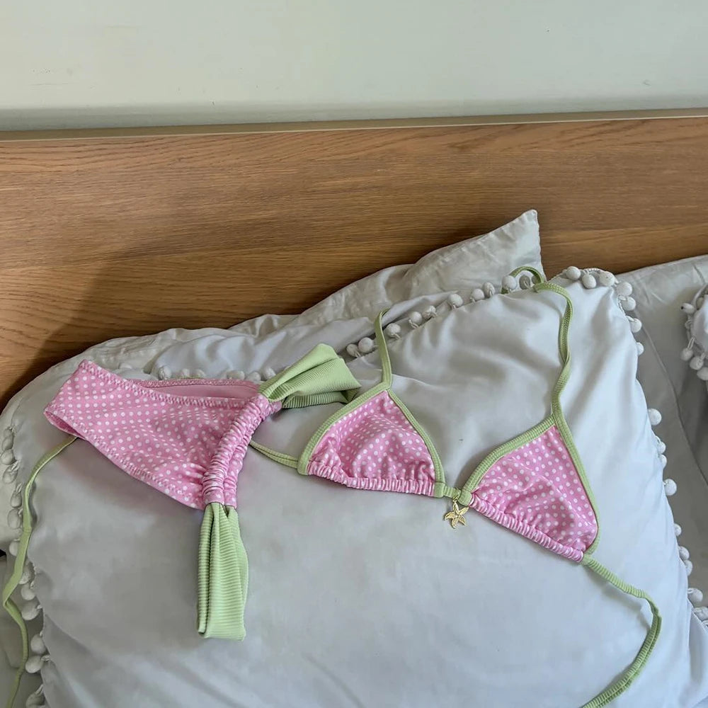 Bikinis 2025 Sexy Women Swimsuit Patchwork Swimwear Push Up Bikini Set Print Biquini Bathing Suit Swimming Suit Beachwear Female