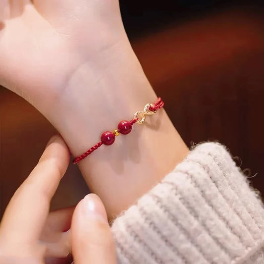 Infinite Lucky Red Rope Beaded Bracelet For Women Men Bring Good Luck Couples Bracelet Set Charm Party Jewelry Gift