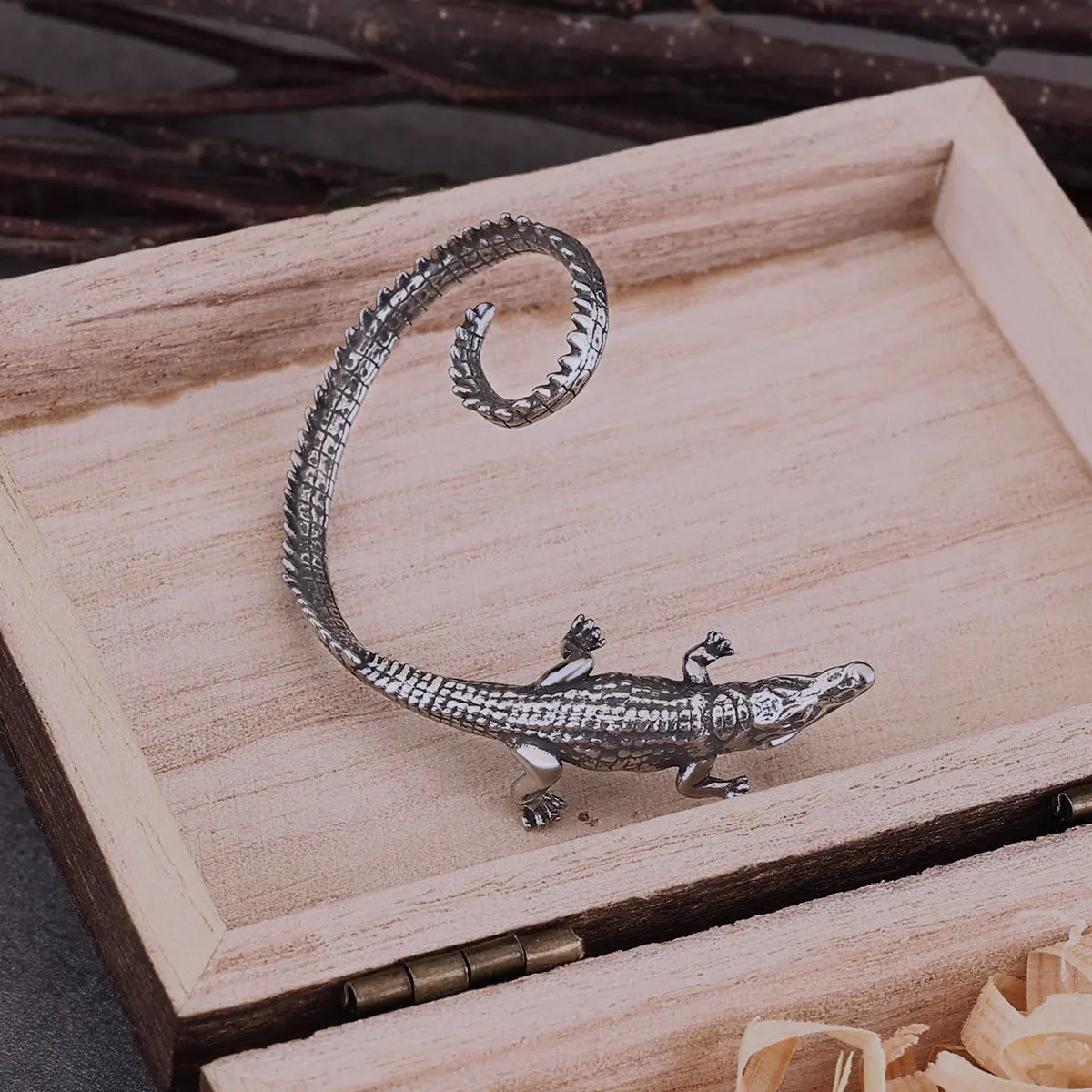 Stainless Steel Long Tailed Crocodile Clip Earring Fashion Creative Female Elf Ear Non-piercing Cuff Earring Wedding Party Gift