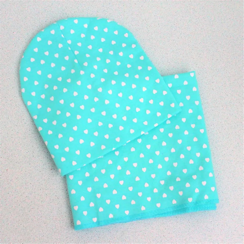 Star Print Cotton Baby Hat Autumn Winter Baby Girls Hat Boys Cap Toddlers Infant Cap Scarf Children Bonnet Hats
