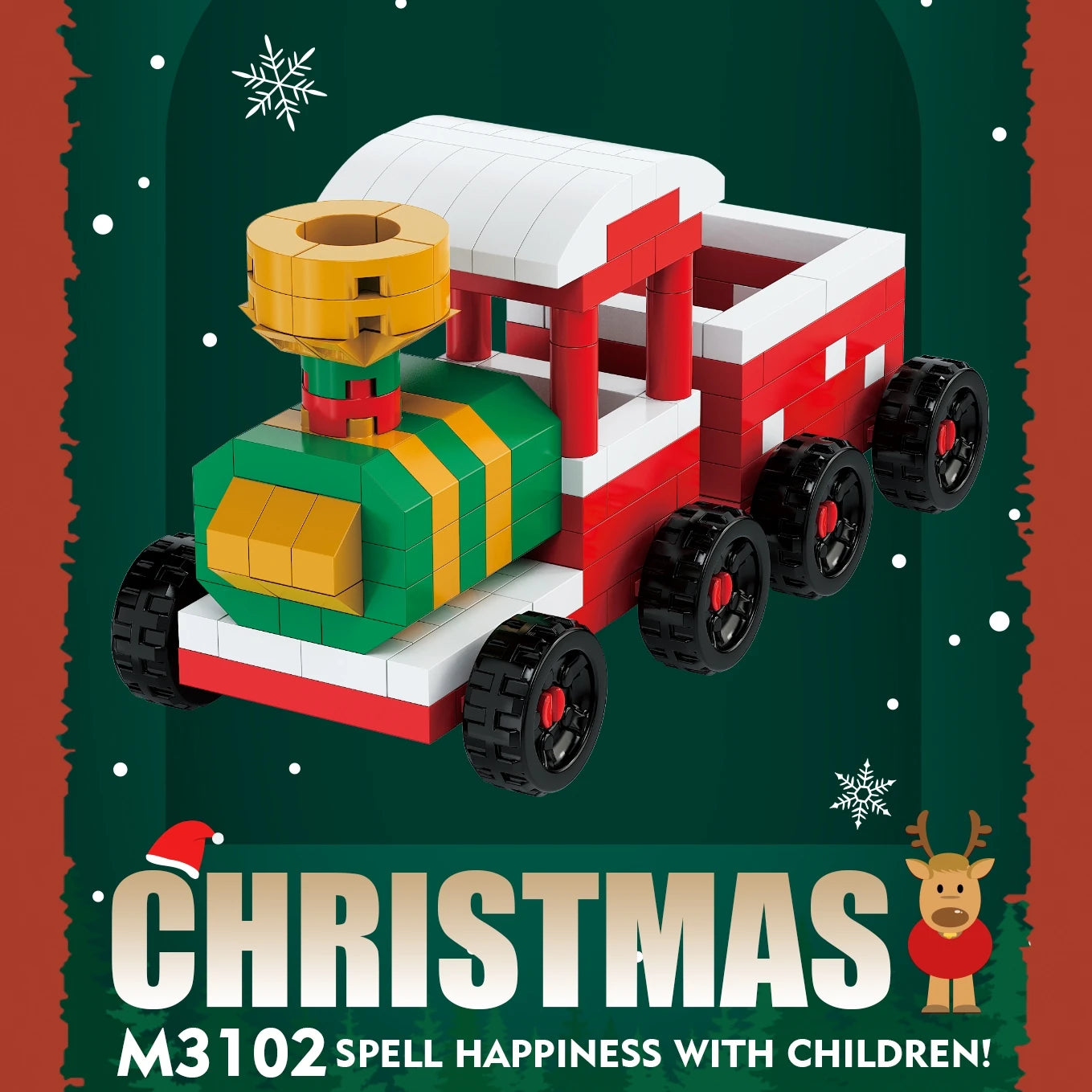 Children Mini Christmas Gift Micro Building Blocks Creative 3D Santa Claus Snowman Tree Decor Holiday Toy Set For Kids