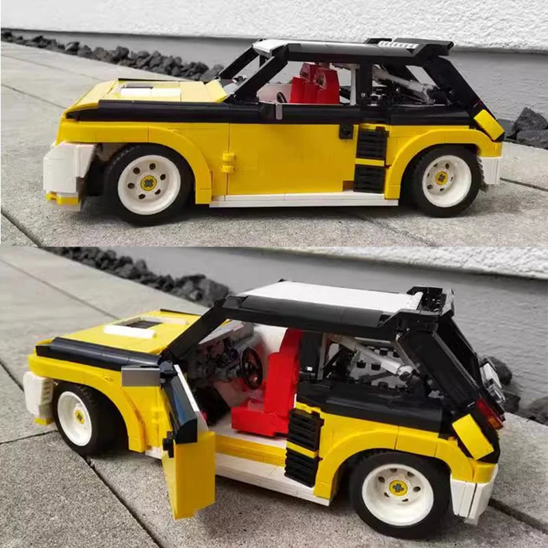MOC Technical Car Renault R5 Turbo Maxi Sportscar Creative Expert Vehicles Sets Building Blocks Toys For children Christmas Gift