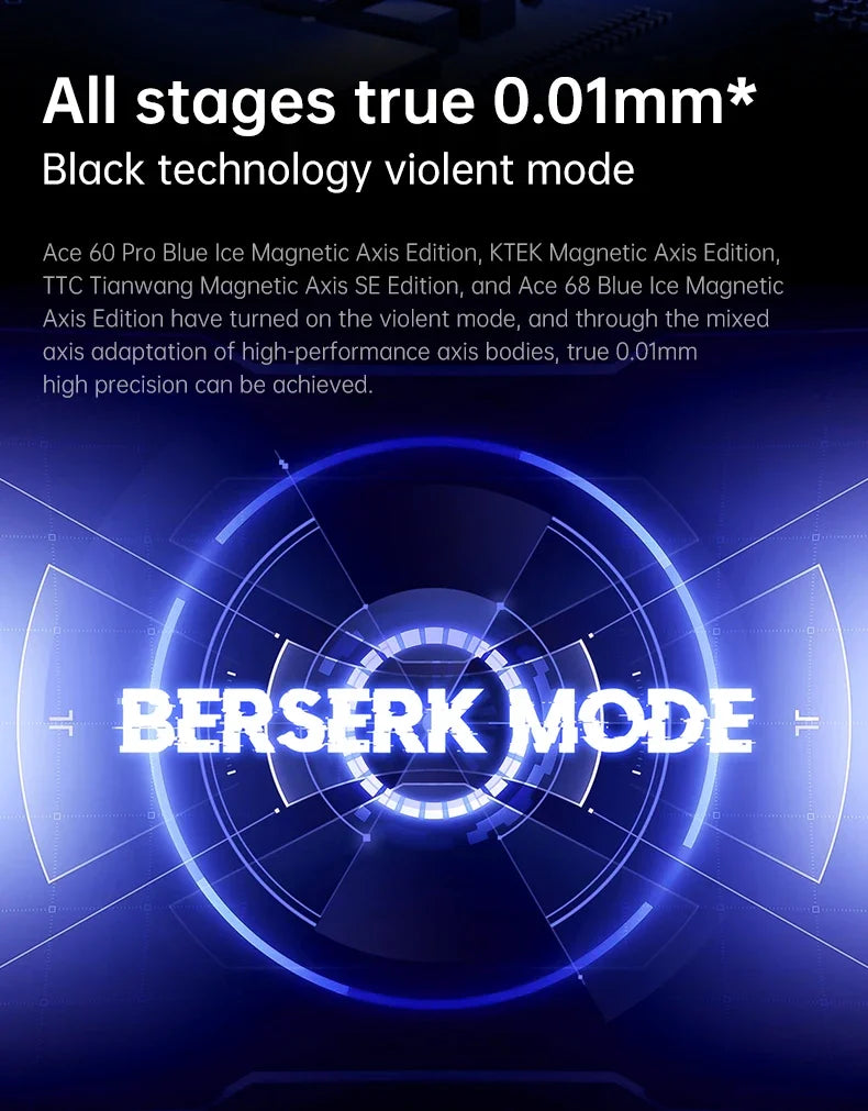 MCHOSE Ace68 RGB 8K Mechanical Keyboard ,Magnetic Switch,0.01mm RT Accuracy,128K Scan Rate,Customs Gaming Keyboards