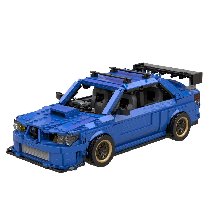 Technical Car MOC Subarued Imprezas WRX STi 2007 Speed Vehicles City Racing Model Set Building Blocks Kid Toys Christmas Gift