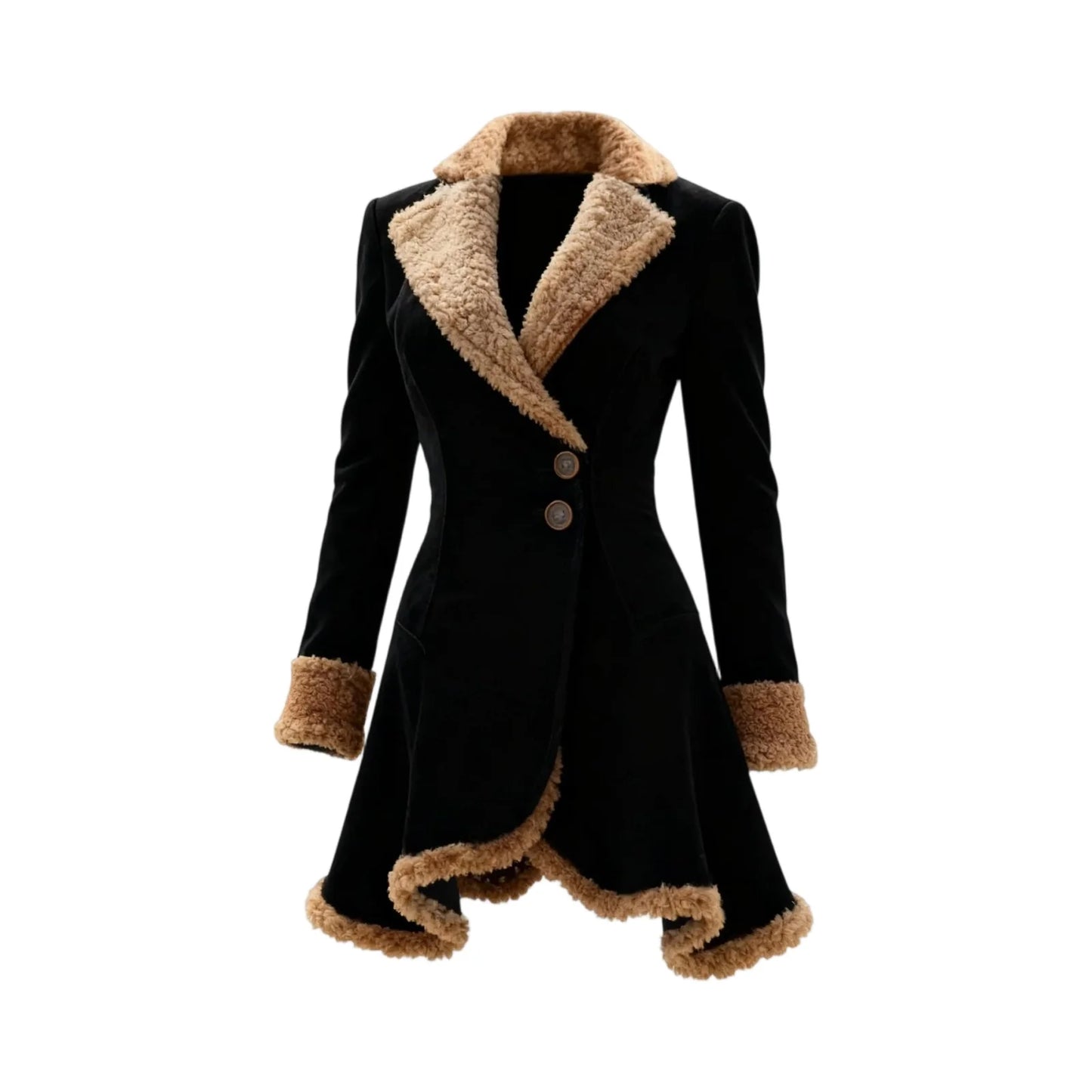 Women'S Denim Western Retro Windbreaker Plush Fashionable Warm And Plush Jacket Winter Outdoor Warm Coat Women'S Coat