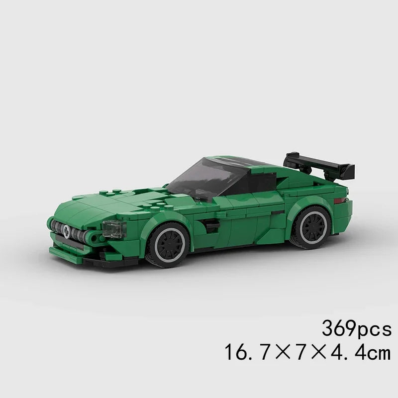 MOC Car Speed R34 488 Pickup R32 Racing Vehicle Model Building Block Super Race brick Christmas Gift City Technical rally sport