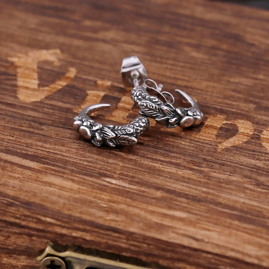 Vintage Eagle Claw Animal Stud Earrings For Men and Women Stainless Steel Punk Daily Party Earrings Fashion Charm Jewelry Gift