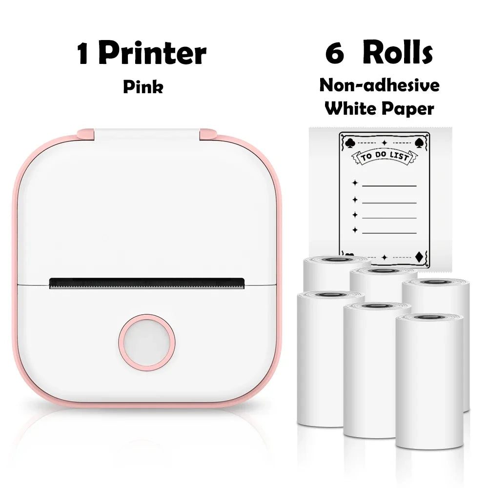 Phomemo T02 Portable Mini Wireless Thermal Pocket Printer Self-adhesive Stickers Use for DIY,Journal Sticker impresora portátil
