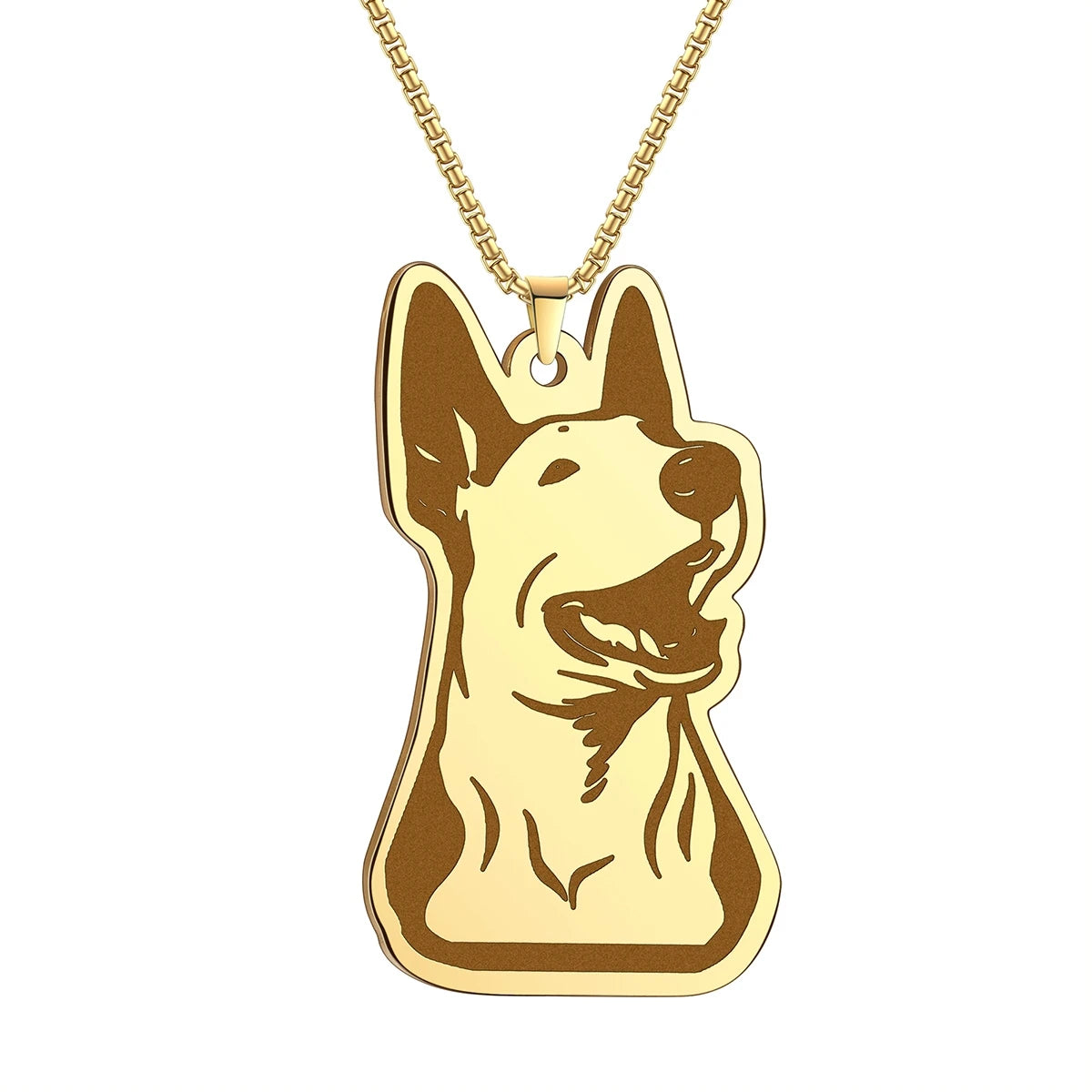Kinitial Cute Dog Puppy Pendant Necklace For Women Men Stainless Steel Charm Necklace Wholesale Christmas Gift Jewelry