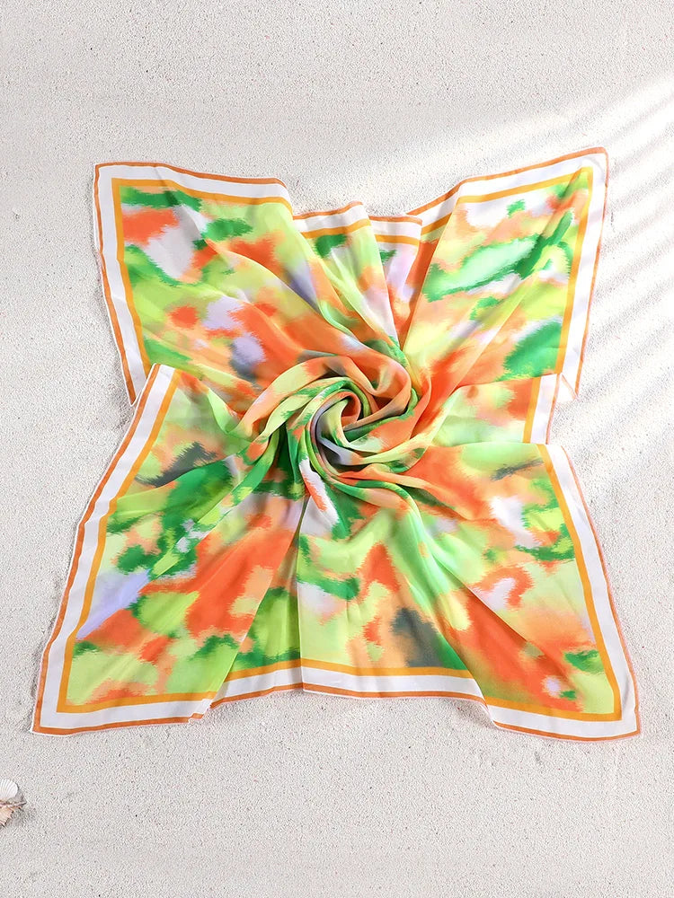 Miyouj 2025 Tie Dye Bikini Set Triangle Bathwear New Three Piece Suit Low Waist Biquini Summer Cover Up Women's Bandage Swimsuit