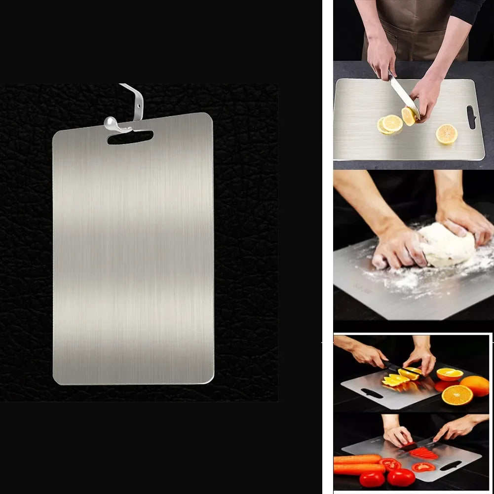 304 Stainless Steel Cutting Board Home Kitchen Rectangular Board Sterile Mildew Proof Fruit Vegetable Meat Chopping Board