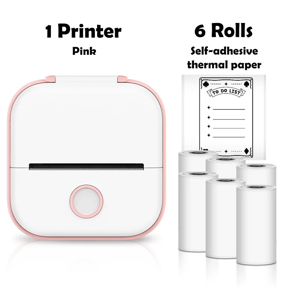 Phomemo T02 Portable Mini Wireless Thermal Pocket Printer Self-adhesive Stickers Use for DIY,Journal Sticker impresora portátil