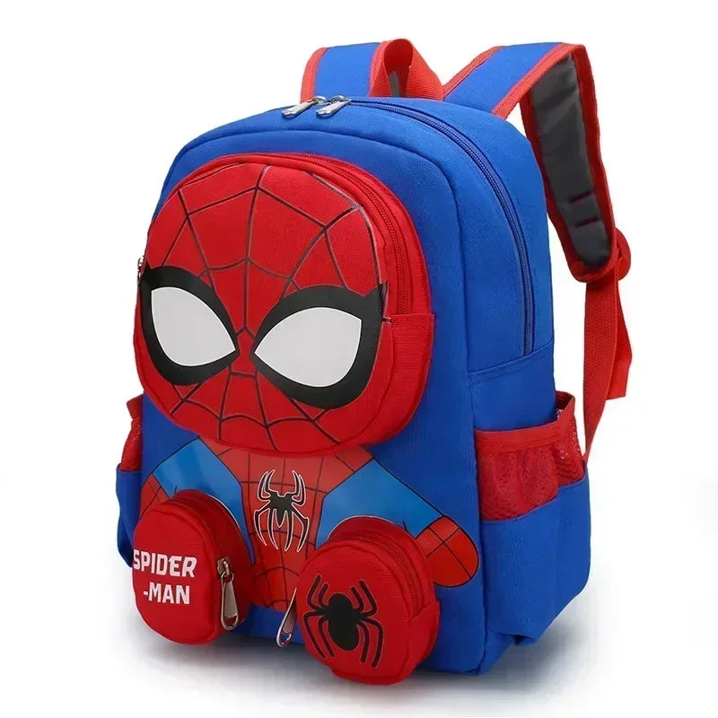 IN STOCK Cartoon Spiderman Backpack 3D Dimensional School Bag Kindergarten Shoulder Bag Student Back to School Christmas Gift