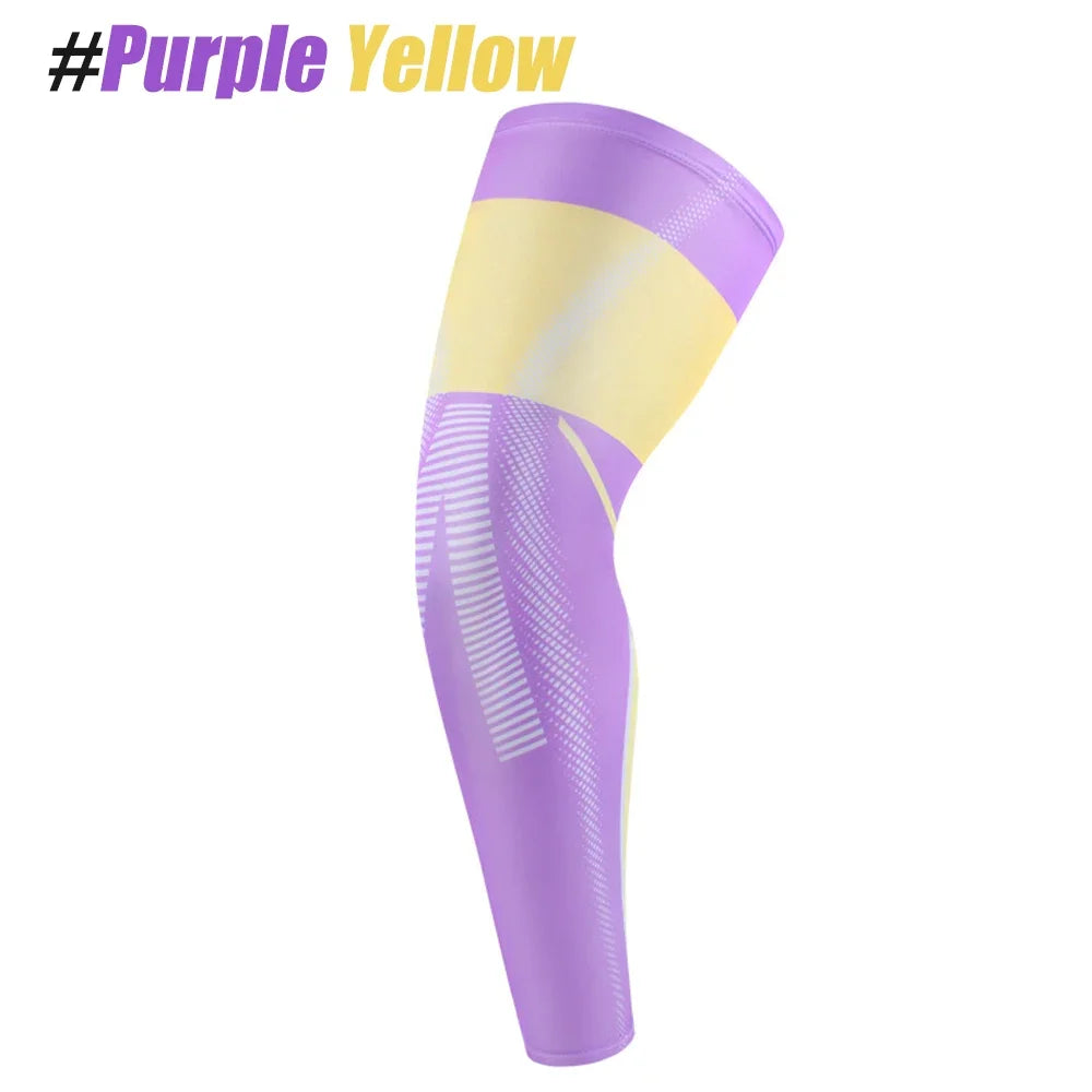 1PCS Sports Compression UV Long Leg Sleeves for Running Basketball Football Cycling and Other Sports for Men, Women, Youth