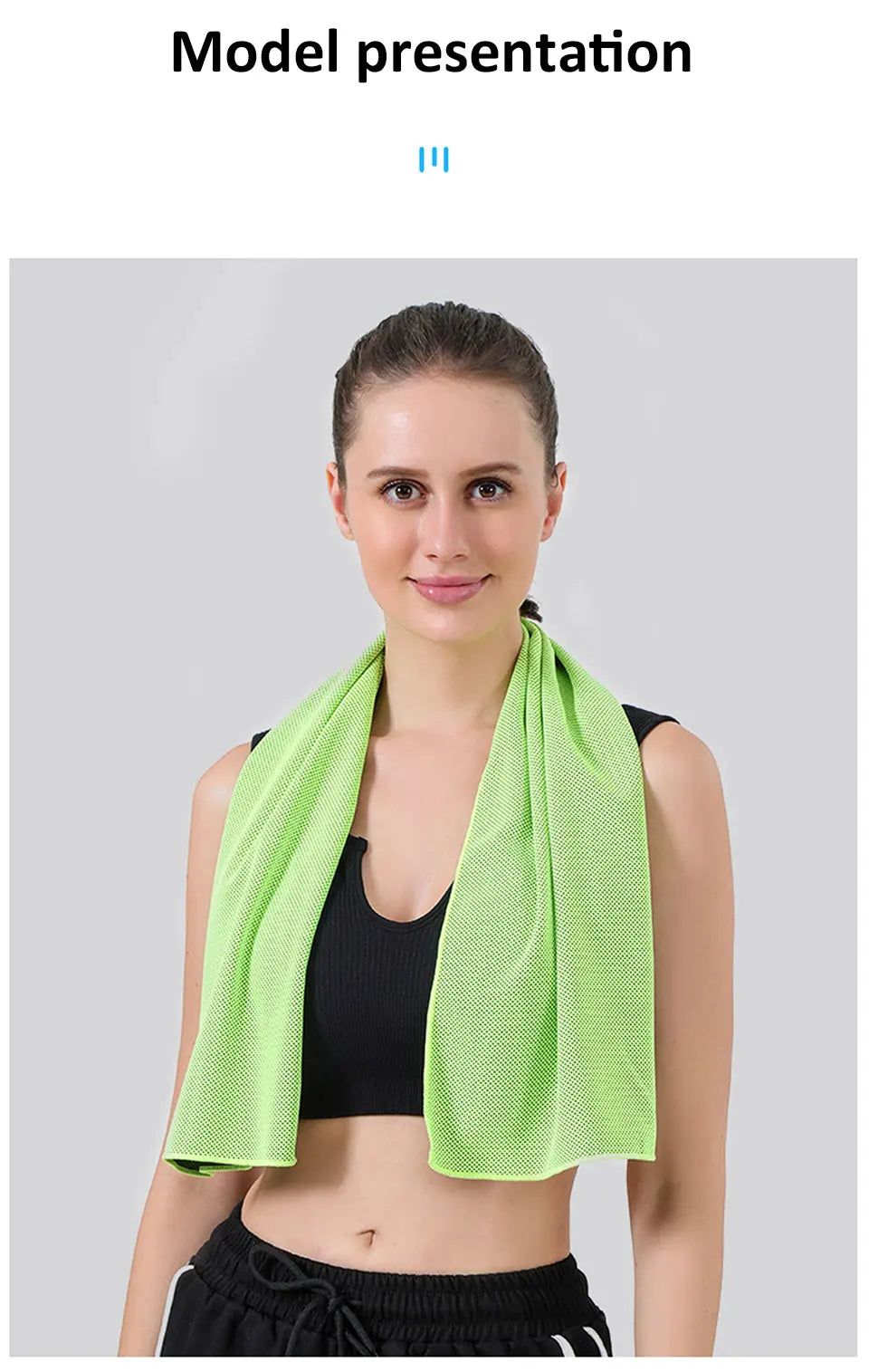 Portable Sport Towel with Mini Silicon Gel Set Cold Towel Breathable Fitness Sport Gym Running Outdoor Quick Dry Cooling Towel