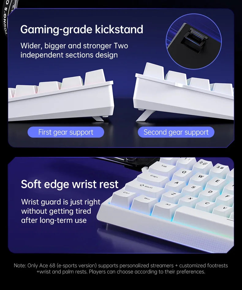 MCHOSE Ace68 RGB 8K Mechanical Keyboard ,Magnetic Switch,0.01mm RT Accuracy,128K Scan Rate,Customs Gaming Keyboards