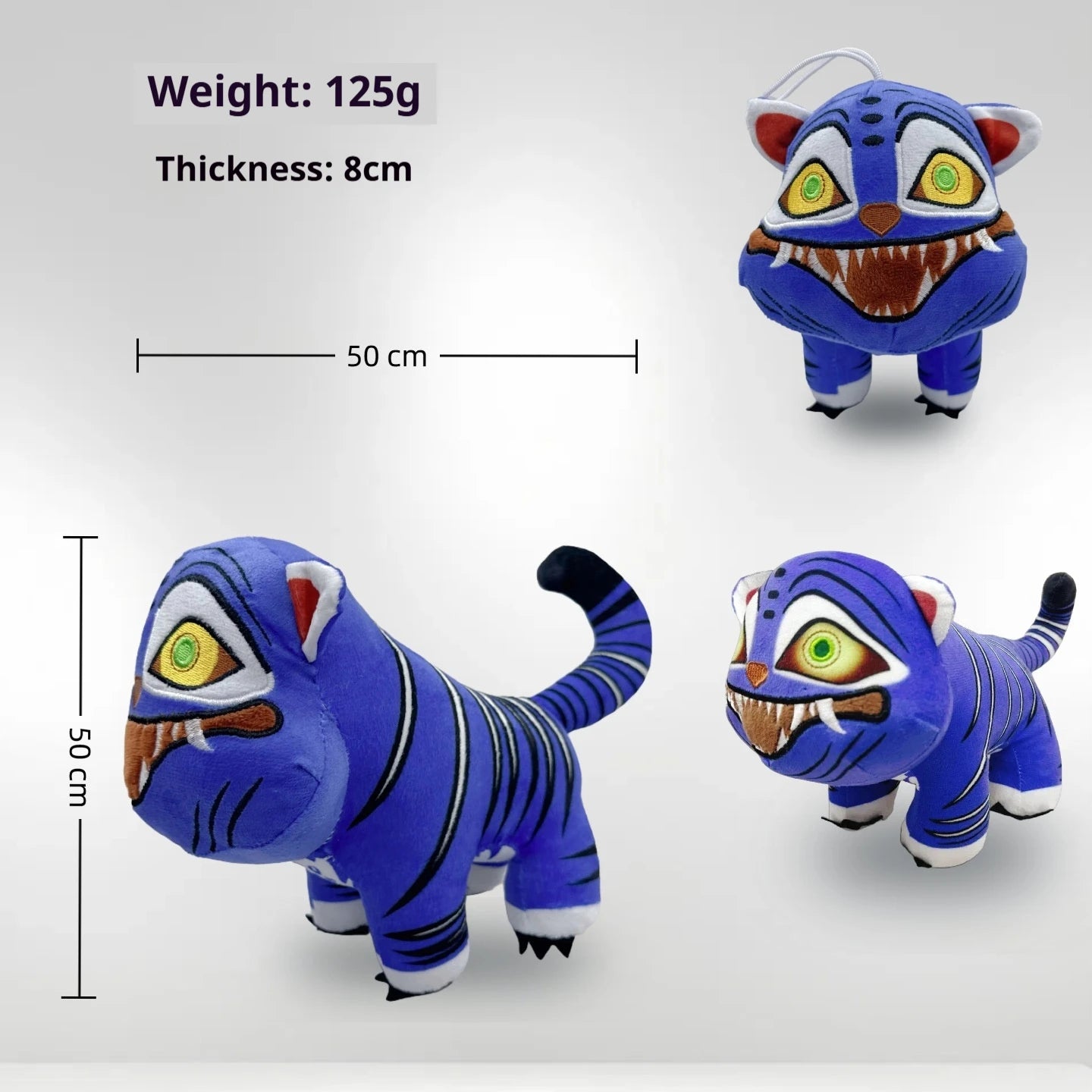 25cm Cute Kpop Demon Hunters Plush Doll Celebrity Fans Blue Tiger Doll Tv Themed Plush Toys Sofa Car Decoration Christmas Gift