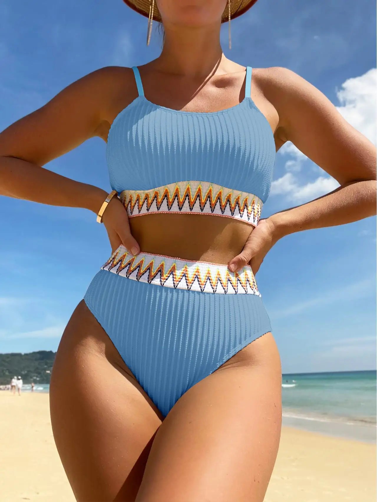 Sexy High Waist Bikinis 2025 Swimsuits Women's Swimwear Push Up Female Beach Swimming Wear Bathing Suits Bikini Set Pool Bather