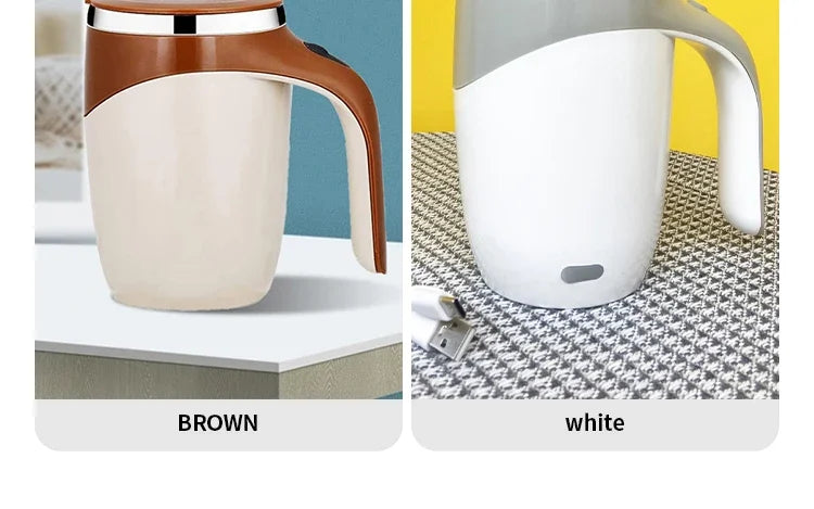 Automatic Mixing Cup Battery Portable Coffee Electric Mixing Stainless Steel Rotary Magn，