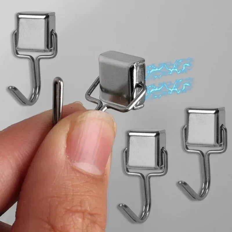 30/1PCS Strong Magnetic Hook Multi-Purpose Wall-mounted Hooks Home Kitchen Bathroom Storage Magnet Hooks Keys Holder Hanger