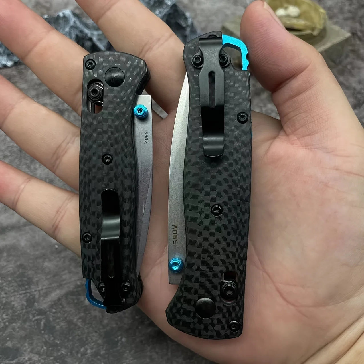 BM 535-3/533-3 Bugout AXIS Folding Knife Carbon Fiber Handles Outdoor Camping Hunting Pocket Tool with Box Christmas Gift