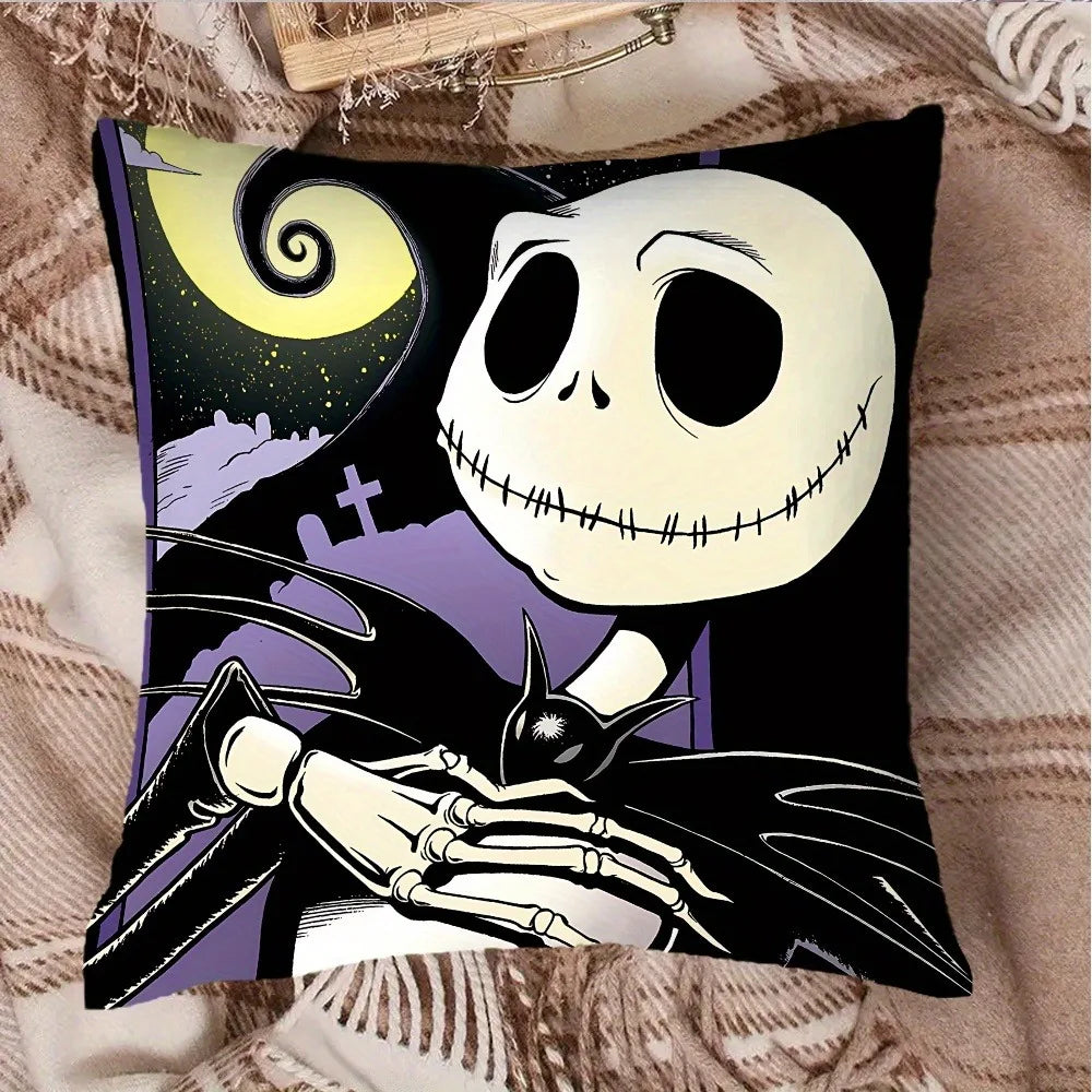 Jack Skellington Halloween Pillow: Spooky and Stylish Decor for Your Home Sofa room cushion cover, party decoration, gift