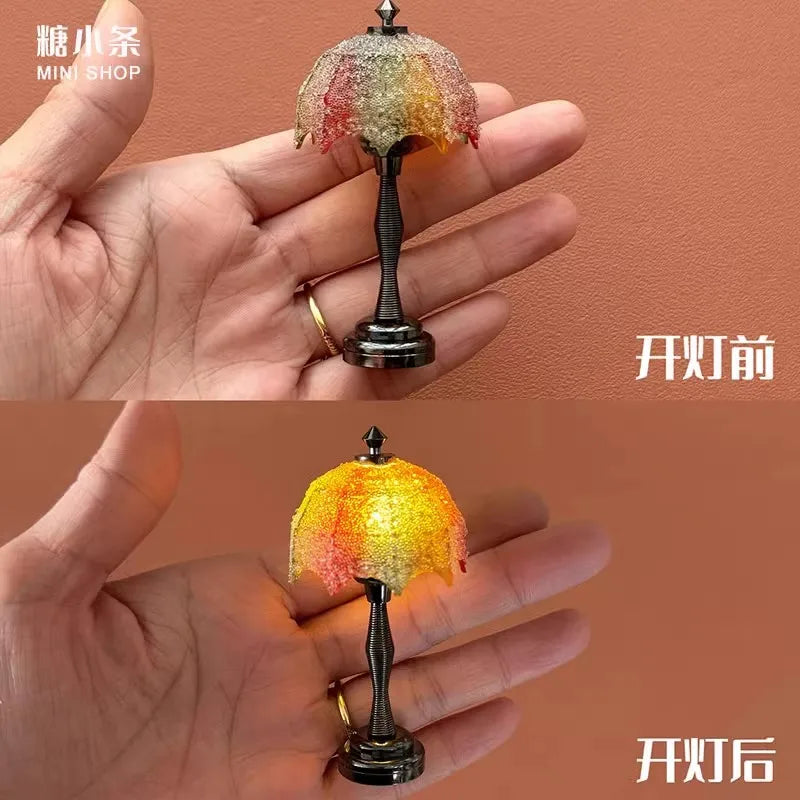 1/6 Doll House Model Furniture Accessories Led Lights Battery Operated 1/12 Desk Lamp Bjd Ob11 Gsc Blyth Soldier Lol Miniatures